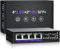 6 Port 2.5G Unmanaged Ethernet Switch, 4 x 2.5G Base-T Ports, 2 x 10G SFP+ by NICGIGA