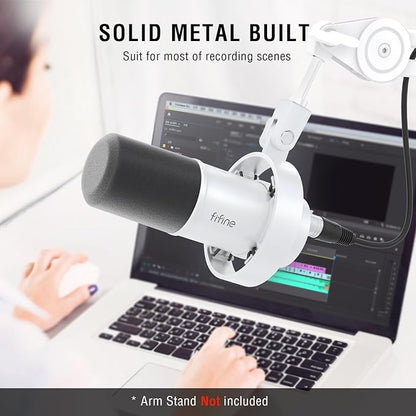 FIFINE Studio XLR Dynamic Microphone, USB PC Podcast Microphone - Image 6