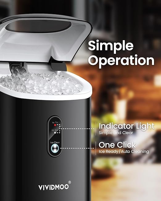 Nugget Ice Maker Countertop, Portable Sonic Pebble Ice Maker - Image 6