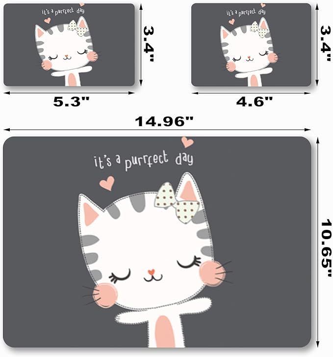 Laptop Skin Sticker Decal, Decorative Waterproof Removable, Cute Cat - Image 7