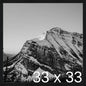 Frame It Easy 33 x 33 Black Grain Wood Frame by FrameItEasy