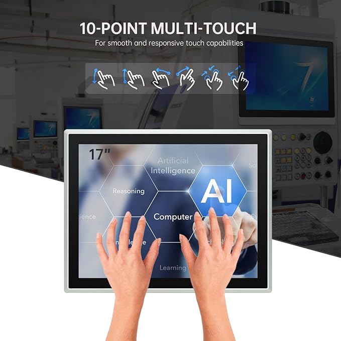 17-Inch Industrial Touch Screen Monitor, Ratio 4:3 Embedded PCAP Touchscreen - Image 2