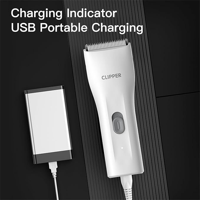 Prowerful Home Professional Dog Grooming Kit Clipper Low Noise USB Rechargeable - Image 7