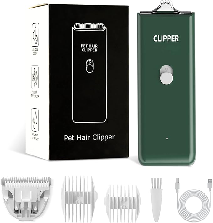 Feet Hair Trimmer, Dog Clippers, Quiet Washable USB Rechargeable Cordless Dog by Tileon