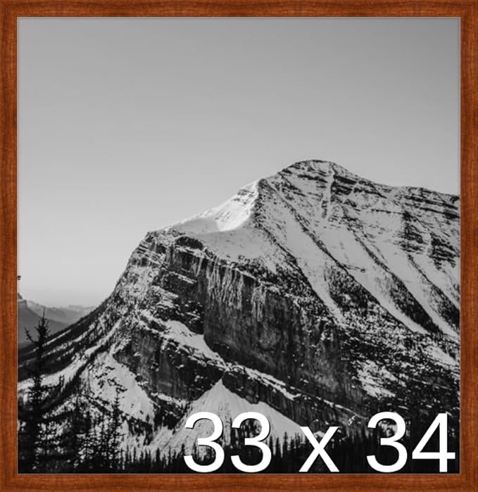 Frame It Easy 33 x 34 Russet Wood Frame by FrameItEasy