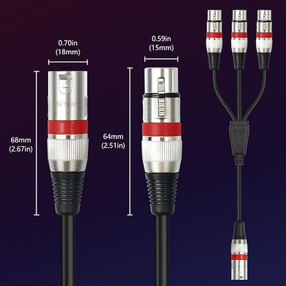 SiYear XLR Splitter Cable 3 Way - Image 5