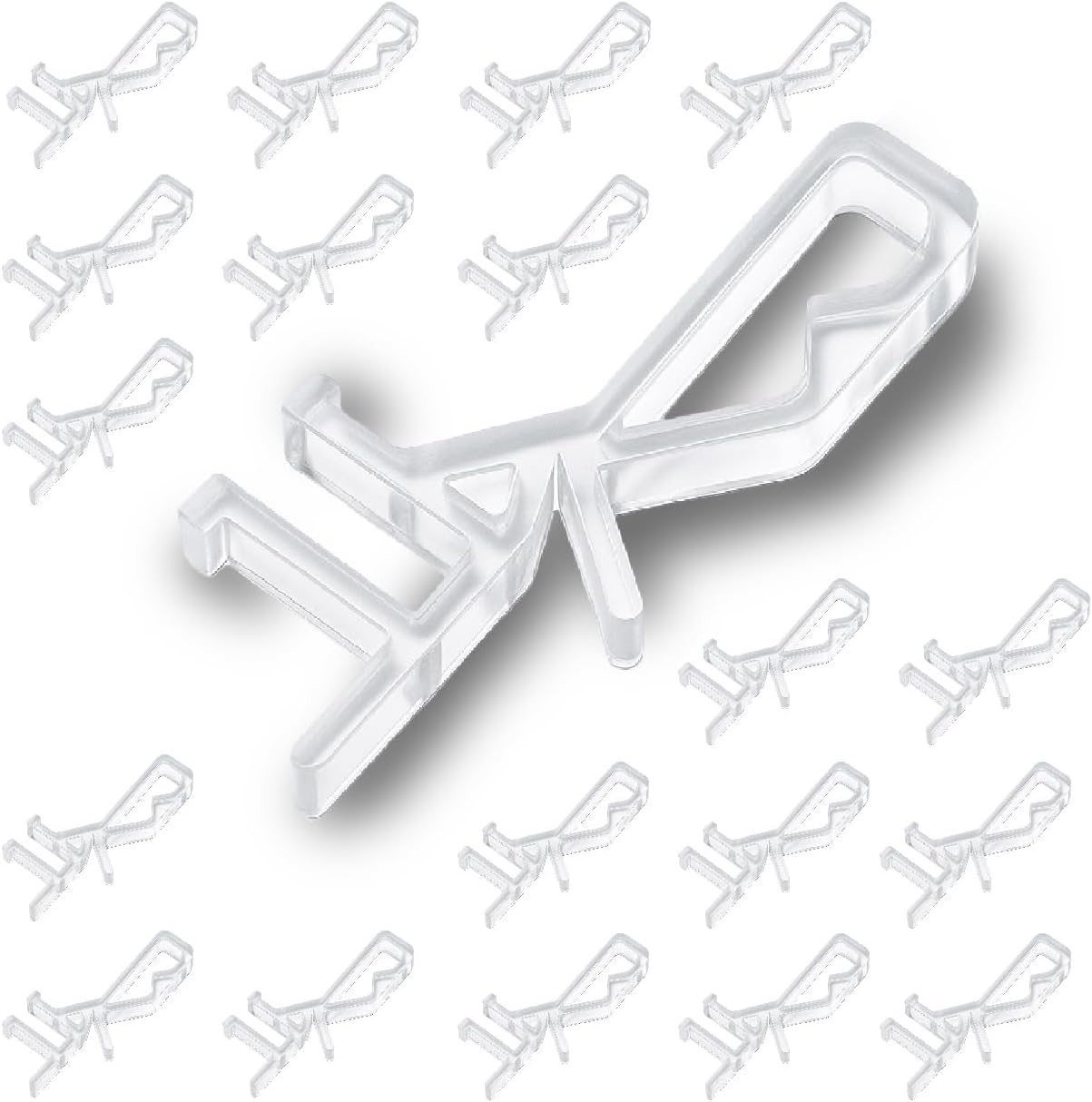 20 PCS Hidden Channel Valance Clips, 1-7/8 Inch Blind Clips for Valance with a Groove in The Back
