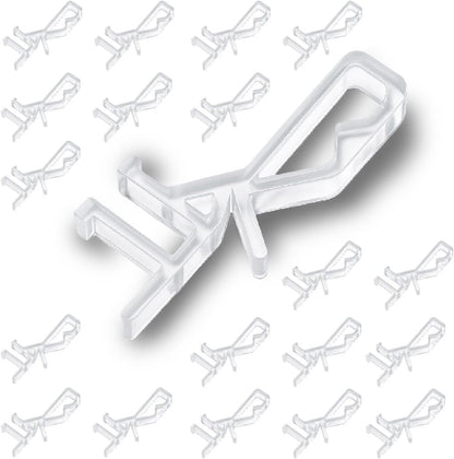 20 PCS Hidden Channel Valance Clips, 1-7/8 Inch Blind Clips for Valance with a Groove in The Back