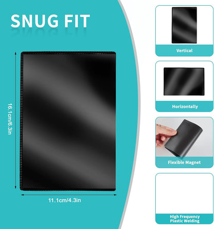 Sloworld Magnetic Picture Frame, 15 Pack Magnet Photo Frames for Refrigerator 4"x6" Reusable Fridge Photograph Frames for Locker/Whiteboard/Office Cabinet (Black 15 Pack)