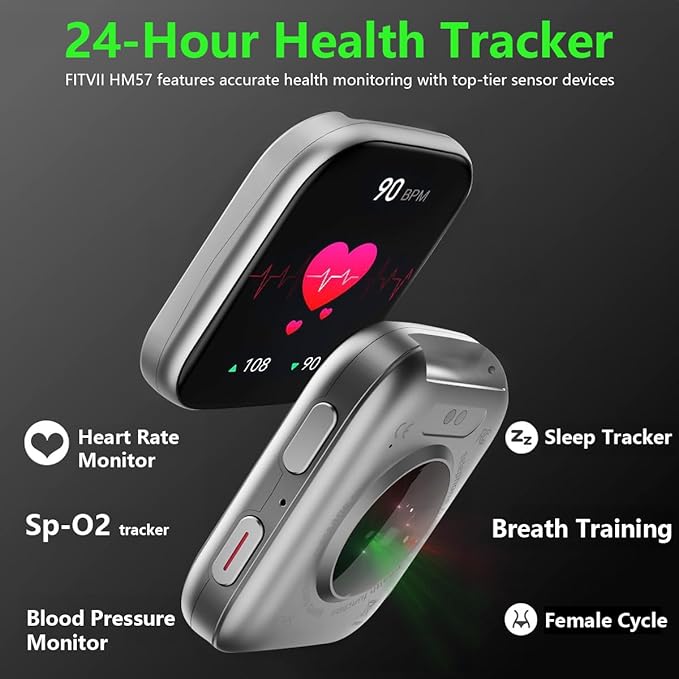 FITVII Health & Fitness Tracker, Smart Watch - Image 3
