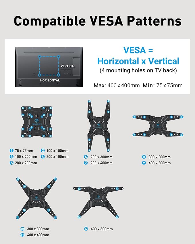 PERLESMITH Full Motion TV Wall Mount - Image 3