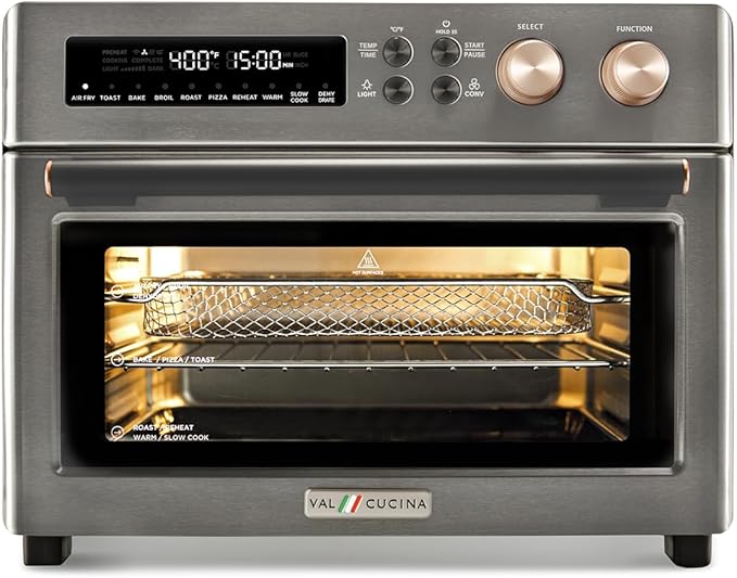 VAL CUCINA Infrared Heating Air Fryer Toaster Oven, Extra Large Countertop by VALCUCINA