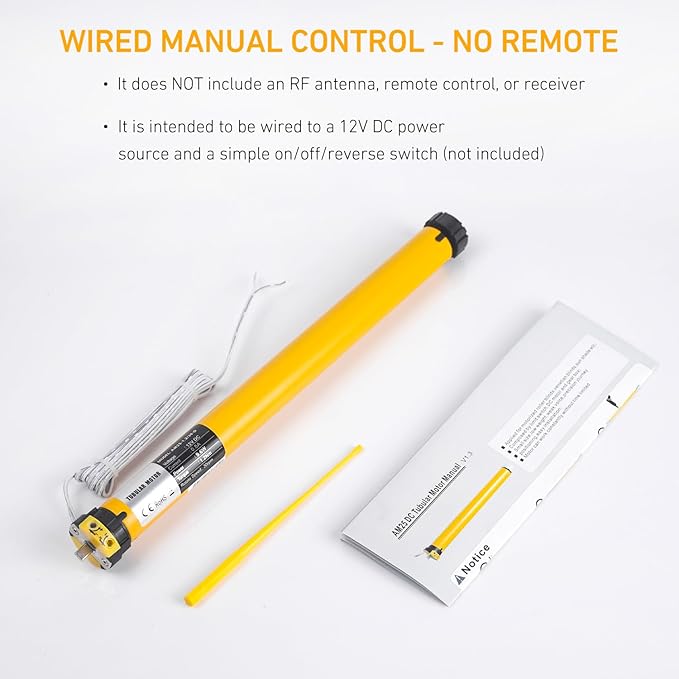 AM25-1.2/30-D DC 12V Tubular Roller Blind Motor – Built-in Mechanical Limit - Image 7