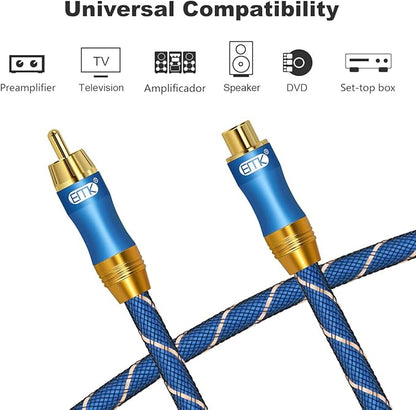 Coaxial Extension Cable EMK Coaxial Male to Female Cable Gold Plated Copper - Image 6