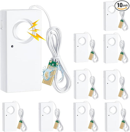 Hoteam 10 Pcs Water Sensor Alarm Leak Detector 120db Water Leak Alarm 9v by Hoteam