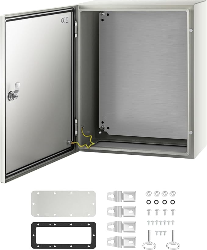 VEVOR NEMA Steel Enclosure, IP66 Waterproof & Dustproof, Outdoor/Indoor by VEVOR