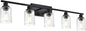 WINSHEN 40 Inches Length Black Bathroom Lighting Fixtures, 5-Light Modern by WINSHENLighting