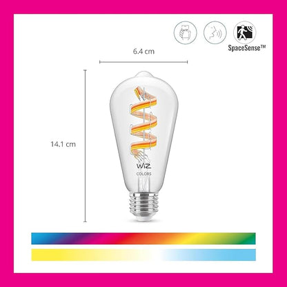 WiZ Color ST19 Color Filament LED Smart Bulb - Image 2
