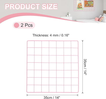PATIKIL 14"x14" Wire Grid Panel, 2 Pack Board Photo Pictures Memo Display Grid - Image 2