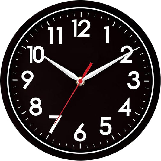 AKCISOT Wall Clock 8 Inch Silent Non-Ticking Modern Clocks Battery Operated by Akcisot