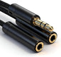Tavirela Headphone Splitter, Upgraded Nylon Braided 3.5mm Audio Stereo Y Aux by Unknown