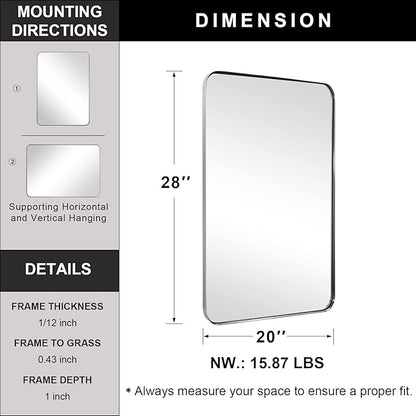 ANDY STAR Brushed Nickel Mirror - Image 6