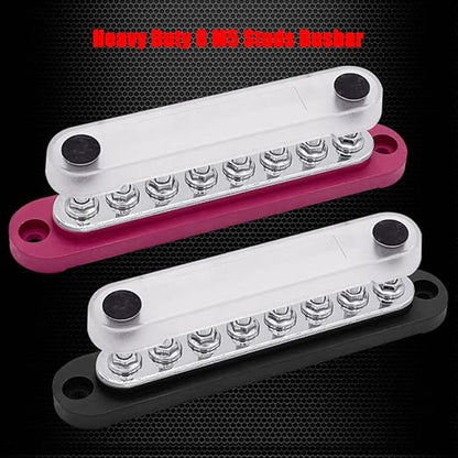 8 x M5 Studs Power Distribution Block Bus Bar 12V, Ampper 5.9" HD 120A Marine - Image 2