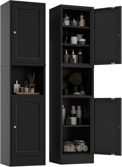 2-Door Metal Storage Cabinet, Tall Slim Pantry Organizer by YAUWOHFactoryOutletsColorfulMetalFurniture
