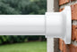 BSLXLSX Tension Curtain Rod 28-48 Inch,No Drill,1" Diameter,White | Adjustable‑Length, Firmly Fixed, No Slip,For Windows, Bathrooms, Hallways and Room Division,Also Works As Shower Curtain Rod