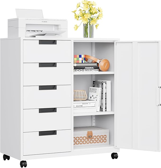 MIIIKO 5 Drawer Storage Cabinet by MIIIKOOfficeFurniture