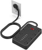 Power Strip with USB, SMNICE Surge Protector Flat Plug with 8 Widely-Spaced by SMNICE
