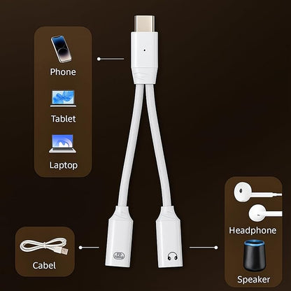 Mizi Headphone Splitter 3.5mm Stereo to Dual 3.5mm Female Jack Audio, Extension - Image 2