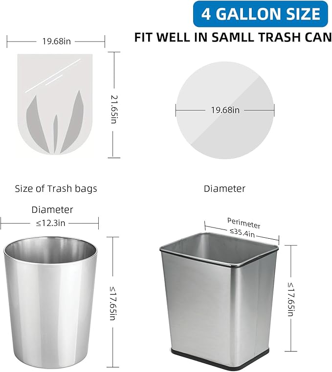 4 Gallon Biodegradable-Trash-Bag Small-Garbage-Bags - Image 2