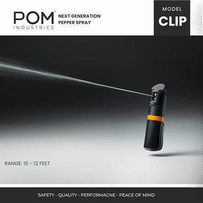 POM Pepper Spray Pocket Clip, Quick Flip Top Safety, Maximum Strength OC Formula - Image 4