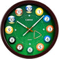 OSTAR Big Large Billiard Pool Ball Wall Clock, Battery Operated, Cue Hand by TrulySilentClocks