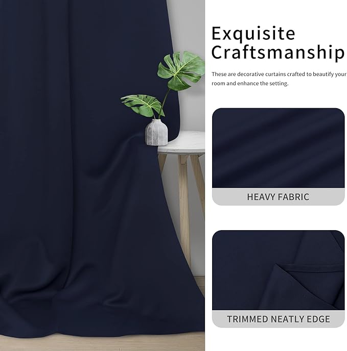 Easy-Going Blackout Curtains for Bedroom, Solid Thermal Insulated Grommet and - Image 5