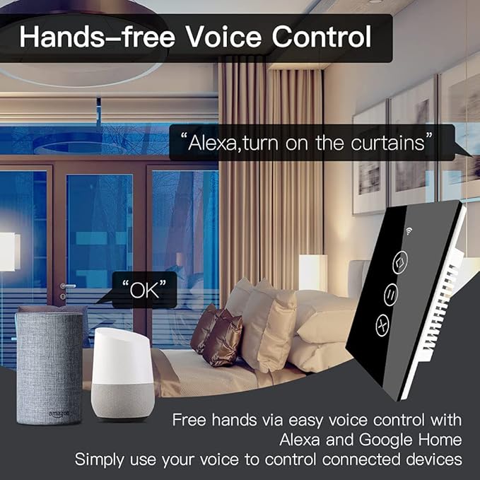 MOES WiFi Smart Curtain Switch Motorized Roller Blinds Shutter Switch, Smart - Image 4