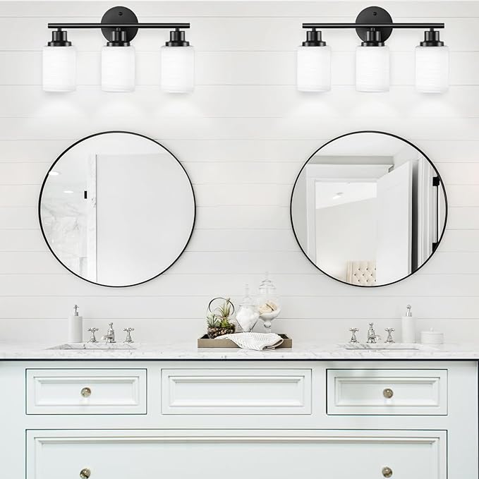 Guliaofo 3-Light Bathroom Light Fixtures, E26 Base Modern Kitchen Light - Image 8