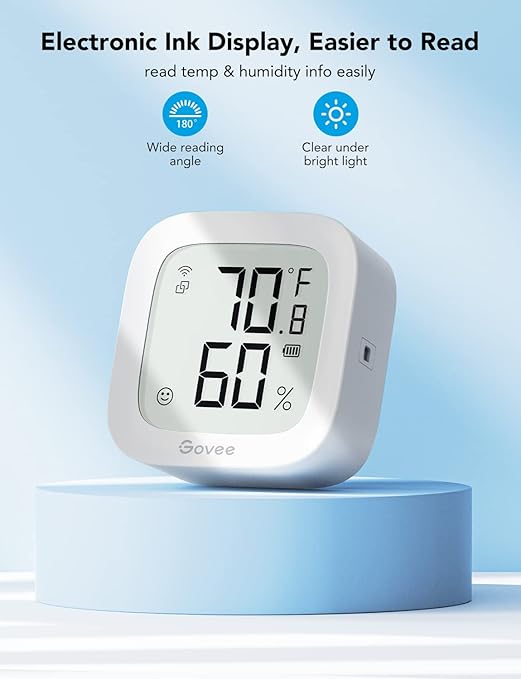 Govee WiFi Thermometer Hygrometer H5103, Indoor Bluetooth Temperature Humidity - Image 4
