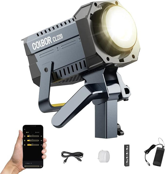 Video Light, COLBOR CL220 Lite 220W Continuous Lighting 2700-6500K Bi-Color by COLBOR