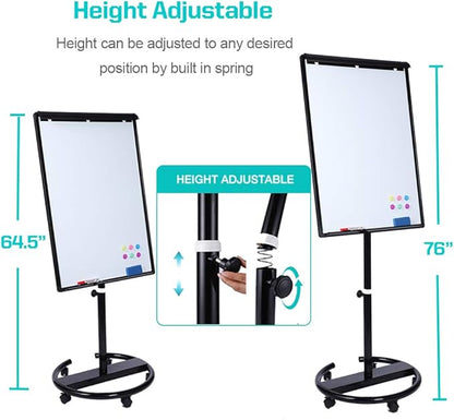 40 X 28 Inch Mobile Magnetic Whiteboard on Wheels, Rolling Dry Erase Board - Image 2