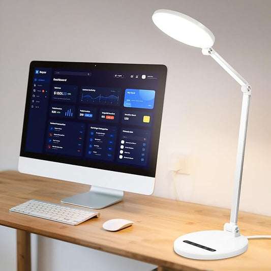 LED Desk Lamp for Home Office, Eye-Caring Desk Light for Video Call, Dimmable 3 by Old+Shark
