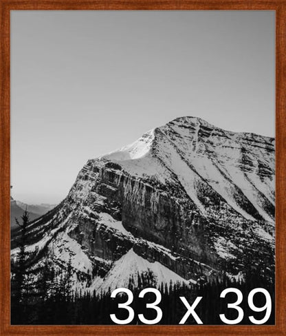 Frame It Easy 33 x 39 Russet Wood Frame by FrameItEasy