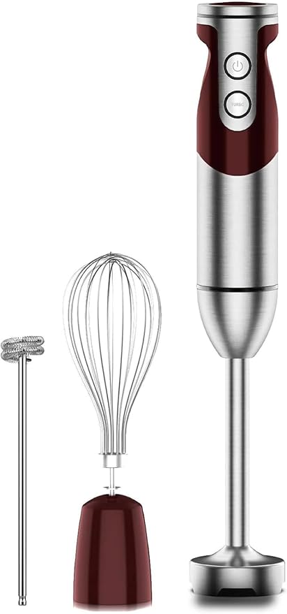 MegaWise Pro Titanium Reinforced 3-in-1 Immersion Corded Hand Blender, Powerful by MEGAWISE
