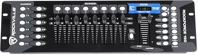 Rockville ROCKFORCE 192-Channel DMX Lighting Controller, Sound-Activated by Rockville
