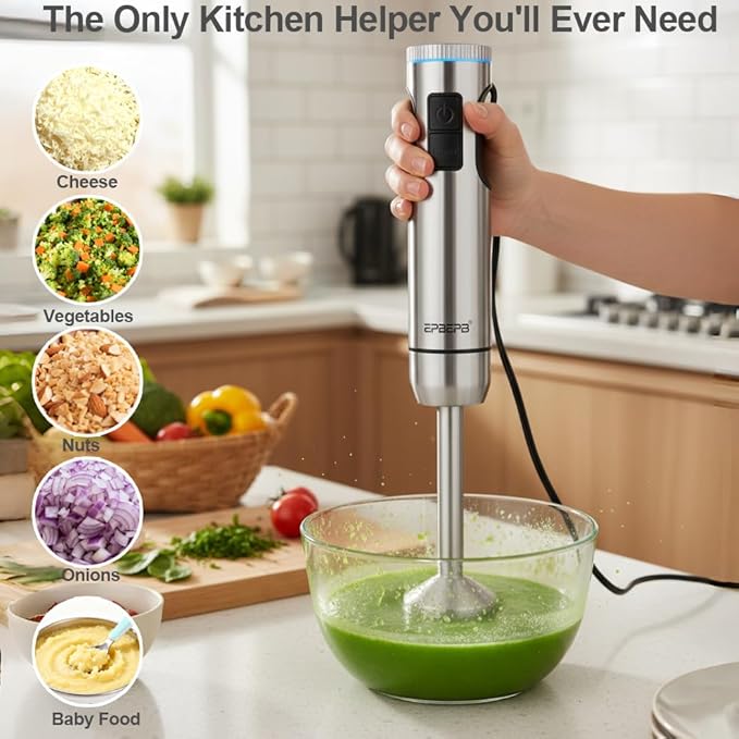 Handheld Immersion Blender Bundle, 1000W Powerful 11-in-1 Set - Image 2