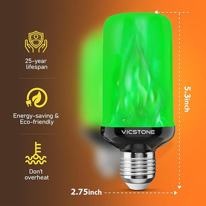Vicstone Upgraded LED Flame Light Bulbs Christmas Decorations, 4-Mode - Image 4