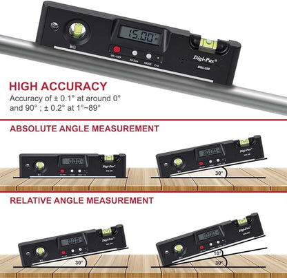 Digi-Pas DWL200 Electronic Torpedo Level, Protractor, Angle Gauge, Angle Finder - Image 3