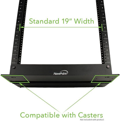 NavePoint 13U 2 Post Open Frame Server Rack - Image 5