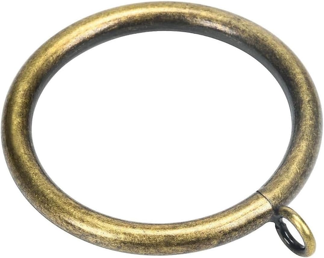 Thick Metal Curtain Rings,2.0-Inch Inner Diameter, 0.24-Inch Wire Diameter Fit up 1.7-inch Rods (Antique Brass-40Pcs)